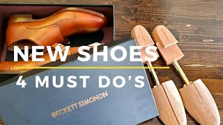 New Leather Shoes  Do These 4 Things Before Wearing [upl. by Edwine875]