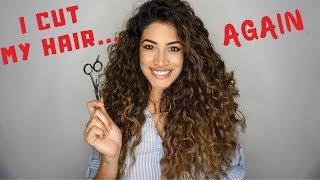 DIY DOUBLE UNICORN HAIR CUT  HOW TO GET LAYERS IN CURLY HAIR [upl. by Gnilsia]