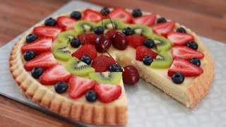 sponge flansponge fruit tart [upl. by Menedez]