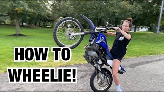 LEARN HOW TO WHEELIE  step by step tutorial [upl. by Debor]