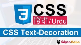 CSS TextDecoration Tutorial in Hindi  Urdu [upl. by Ahsiener]