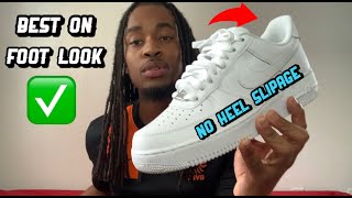 HOW TO LACE AIR FORCE ONES LOW Avoid Heel Slipage [upl. by Capp498]