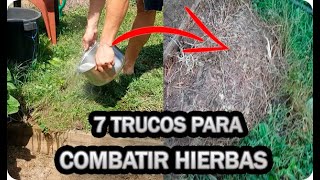 👉7 Formas RAPIDAS y EFICACES De Acabar Con MALAS HIERBAS En El Huerto O Jardín [upl. by Anilrats]