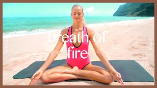 Kundalini Yoga For Beginners How To Do Breath Of Fire Kauai  KIMILLA [upl. by Ard874]