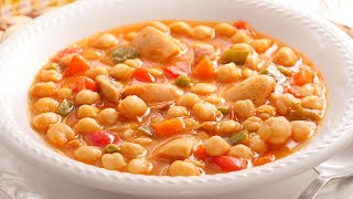 Garbanzos con Pollo  Receta muy fácil y deliciosa [upl. by Gleda891]