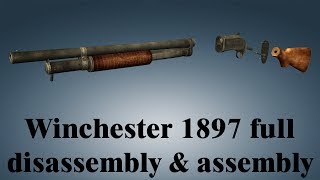 Winchester 1897 full disassembly amp assembly [upl. by Acimat157]