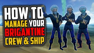 Sea of Thieves How to Brigantine Crew Management [upl. by Welsh474]