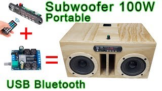 Cómo Hacer Mini Subwoofer de 4quot ALTAVOZ BLUETOOTH Casero [upl. by Notnelc]