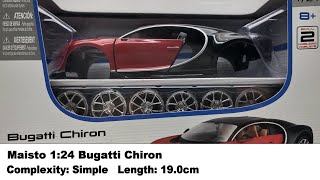 Maisto 124 Bugatti Chiron Kit Review [upl. by Cyril]