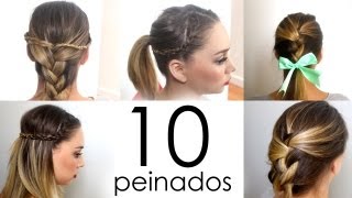 10 peinados fáciles y rápidos para cabello corto o largo [upl. by Llemhar311]