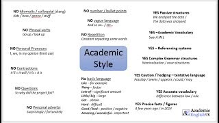 Academic Style Academic Writing [upl. by Marco]