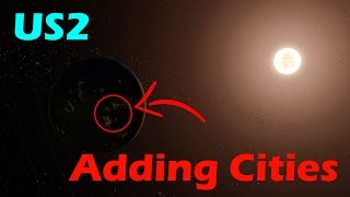 How to add CITIES to a planet  Universe Sandbox 2 [upl. by Hgielar]