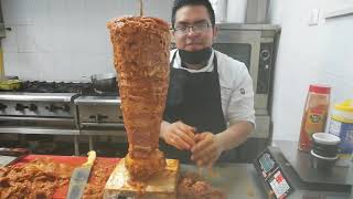 Tacos al pastor Marinada y armado del trompo [upl. by Arvonio]