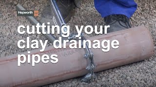 How to cut clay drainage pipes [upl. by Joaquin]