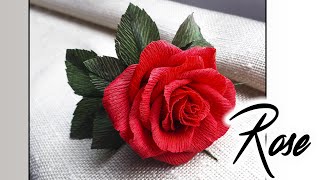 Paper rose  Роза из гофрированной бумаги [upl. by Simsar]