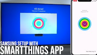 Setup Samsung Televisions With Remote Control Or Smart Things App [upl. by Anerul]