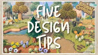 5 Design Tips to elevate your island  Animal Crossing New Horizons [upl. by Hallvard]