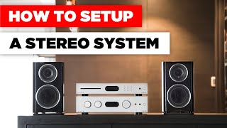 How To Setup A Basic HIFI Stereo System  Turntable Amp amp Speakers [upl. by Hailey]