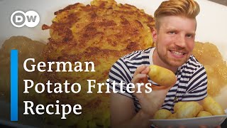 How To Make German Potato Pancakes  German Food Made Easy [upl. by Torre]