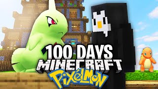 I Spent 100 Days on a DESERTED ISLAND in Minecraft Pixelmon [upl. by Couhp]