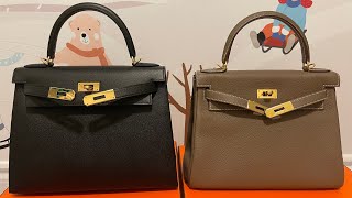 Compare Hermes Kelly 28 SELLIER vs RETOURNE [upl. by Thoma]