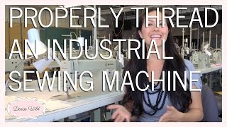 SEWING HOWTO Thread An Industrial Sewing Machine [upl. by Derfniw]