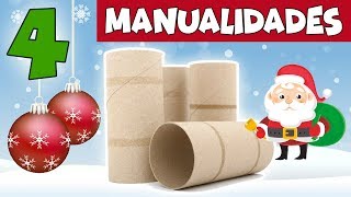 4 MANUALIDADES PARA NAVIDAD CON RECICLAJE Adornos fáciles [upl. by Efthim]