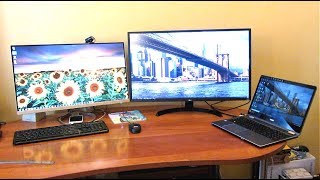 Compare Screen Real Estate  2K and 4K Monitor  27quot vs 32quot vs 1080 FHD  2160 vs 1440 Resolution [upl. by Anerres]