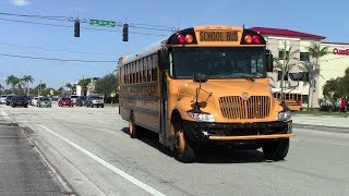 Palm Beach District Schools buses and Private Operators school bus action 2018 [upl. by Nawor223]