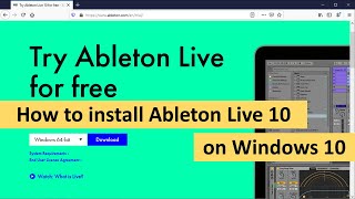 How to install Ableton Live 10 on Windows 10 [upl. by Kathie400]