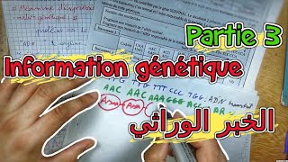 L’information Génétique 🔻 Partie 3 🔻 2 Bac pcsvt BIOF [upl. by Dett782]