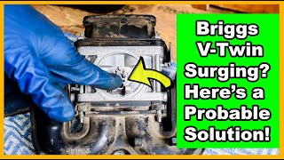 Briggs and Stratton VTwin Surging Fix Nikki Carburetor [upl. by Serafine]