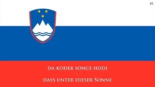 Nationalhymne von Slowenien SLDE Text  Anthem of Slovenia German [upl. by Enirolf]