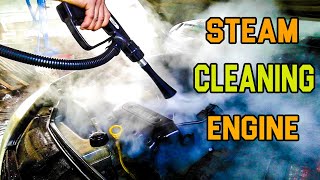 Steam Cleaning Car Engine  How To [upl. by El]