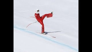 High Speed Ski Crash over 200kph 120mph Juanki Sanchez [upl. by Steinberg385]