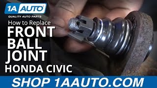 How to Replace Front Ball Joint 0105 Honda Civic [upl. by Adalheid432]