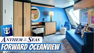 Anthem of the Seas  SECRET Forward Facing Ocean View Stateroom Tour amp Review 4K  Royal Caribbean [upl. by Lletnahc]