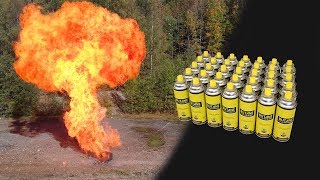 HUGE 35X Aerosol EXPLOSION Butane [upl. by Vijar955]