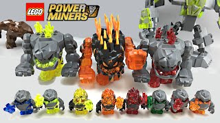 ALL LEGO Power Miners Rock  Lava Monsters minifigures collection [upl. by Aicnetroh]