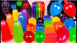 ASMR RAINBOW JELLY PARTY CRYSTAL JELLY KOHAKUTO CUP JELLY JELLY NOODLES 무지개 젤리 먹방 JANE ASMR 제인 [upl. by Nehgam589]