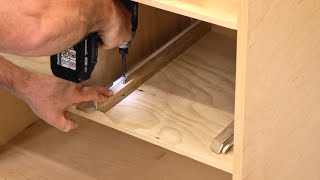 How To UnderMount Drawer Slides  Woodworking [upl. by Carlynne]