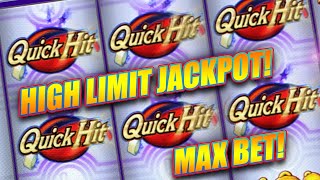 QUICK HIT PROGRESSIVE ★ HIGH LIMIT JACKPOT ➜ SLOT MACHINE BONUSES amp BIG WINS [upl. by Naresh]