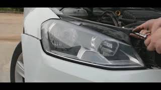 VW Golf 7 standard to LED headlight installatiom [upl. by Leiba]