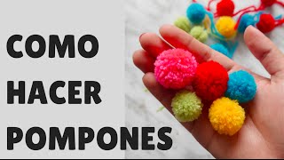 DIY Como Hacer Pompones Facil  OneThousandLooks [upl. by Shayne]