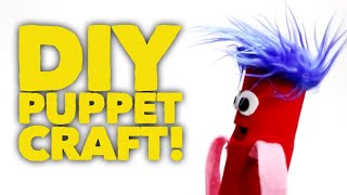 Simple Puppet Craft DIY Make a Puppet at Home [upl. by Cressi317]