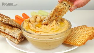 Cómo hacer Hummus casero de garbanzos [upl. by Sihtnyc447]