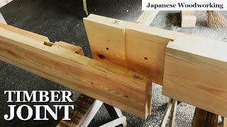 Japanese woodworking  Making a Timber Joint by Hand [upl. by Deadman]