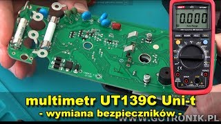 UT139C wymiana bezpieczników w multimetrze [upl. by Acsecnarf]