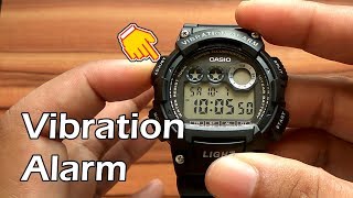 How to Settings  Review Casio W735H1AVDF Vibration Alarm Watch [upl. by Norraa]