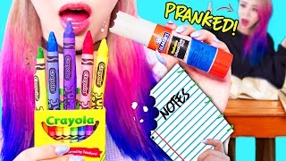 DIY Edible Pranks Using School Supplies For Back To School 2017 [upl. by Areemas687]